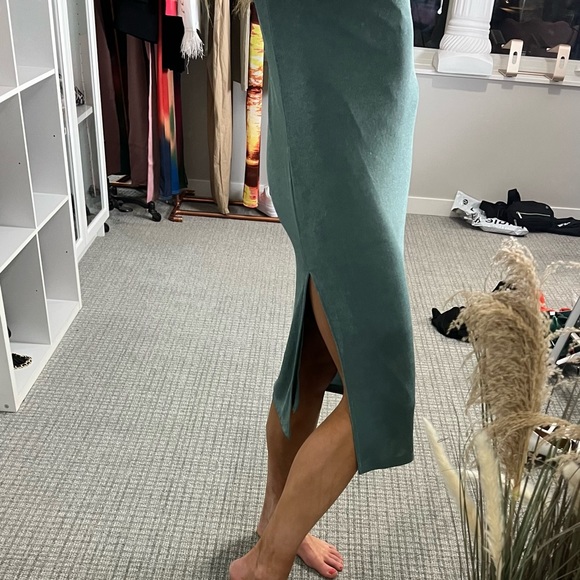 Teal Subtle Shimmer Maxi Dress - Picture 6 of 7